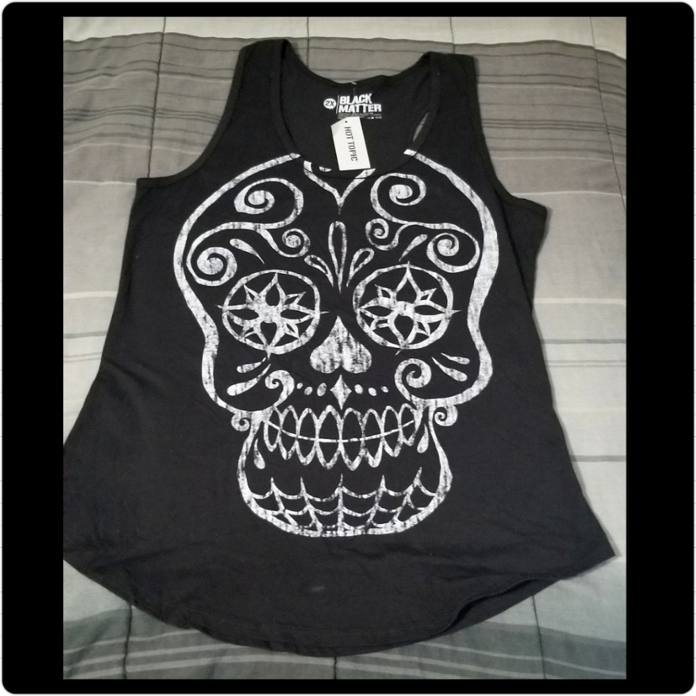 Dia de Los Muertos Sugar Skull tank top Hot Topic